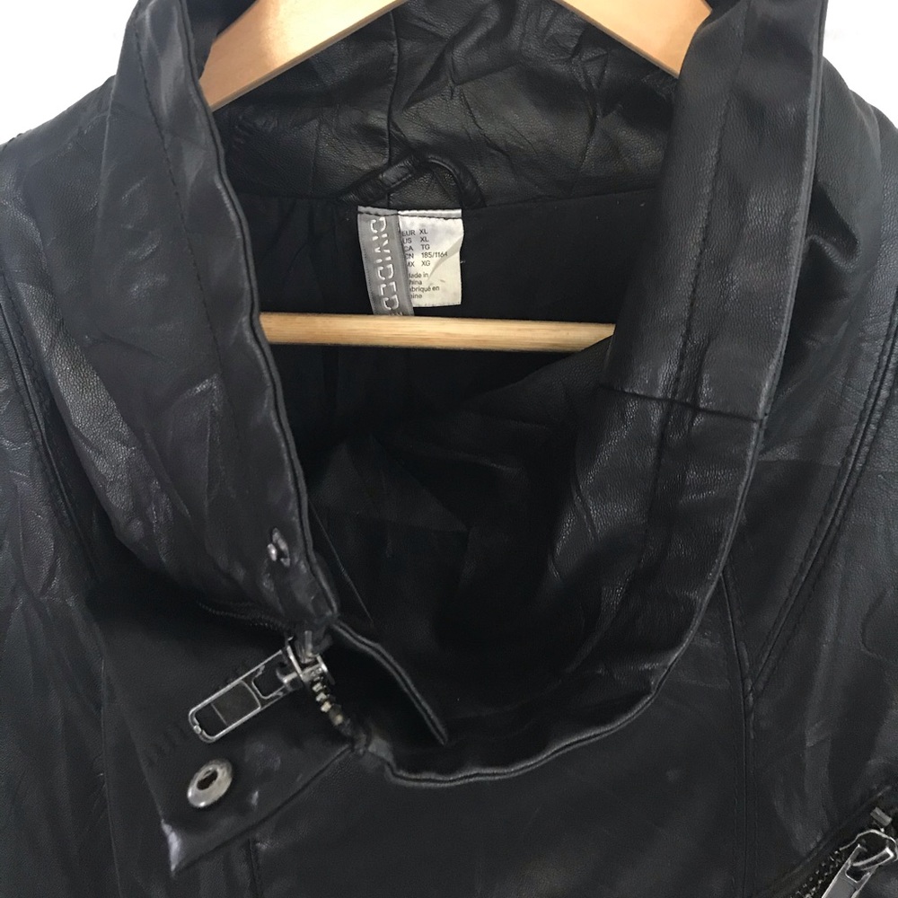 Divided Black Faux Leather Jacket - Picture 5 of 7